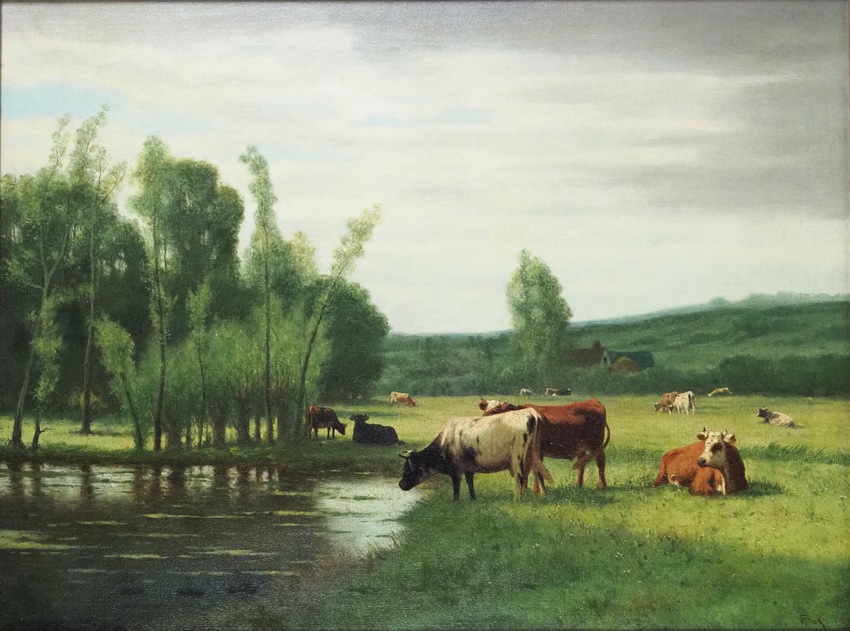 W・F・ハルク 「沼のある牧草地の牛の群れ」 | | アトリエ・ブランカ