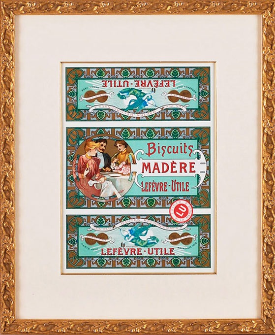 アルフォンス・ミュシャ 「L.U.ビスケット：マデラ酒（緑