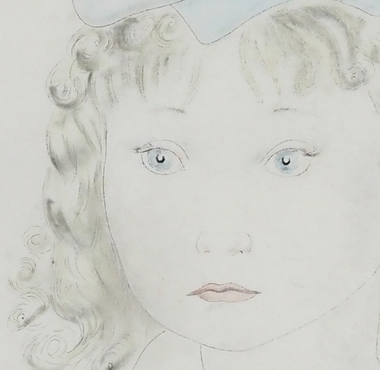 藤田嗣治 「厨房の少女」 藤田嗣治 レオナルド・フジタ FOUJITA リトグラフ 台所の少女と