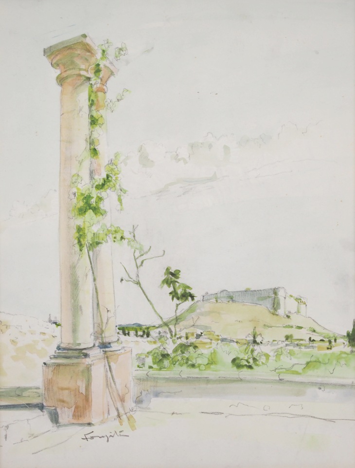 藤田嗣治 「アヴィニョンの村（エンタシスのある風景）」 | | アトリエ