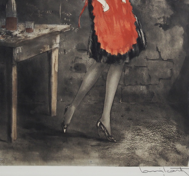 ルイ・イカール、「バレリーナ」、豪華限定版画集画・定価１０万円/額付 ルイ・イカール、「バレリーナ」、豪華限定版画集画・定価10/額付
