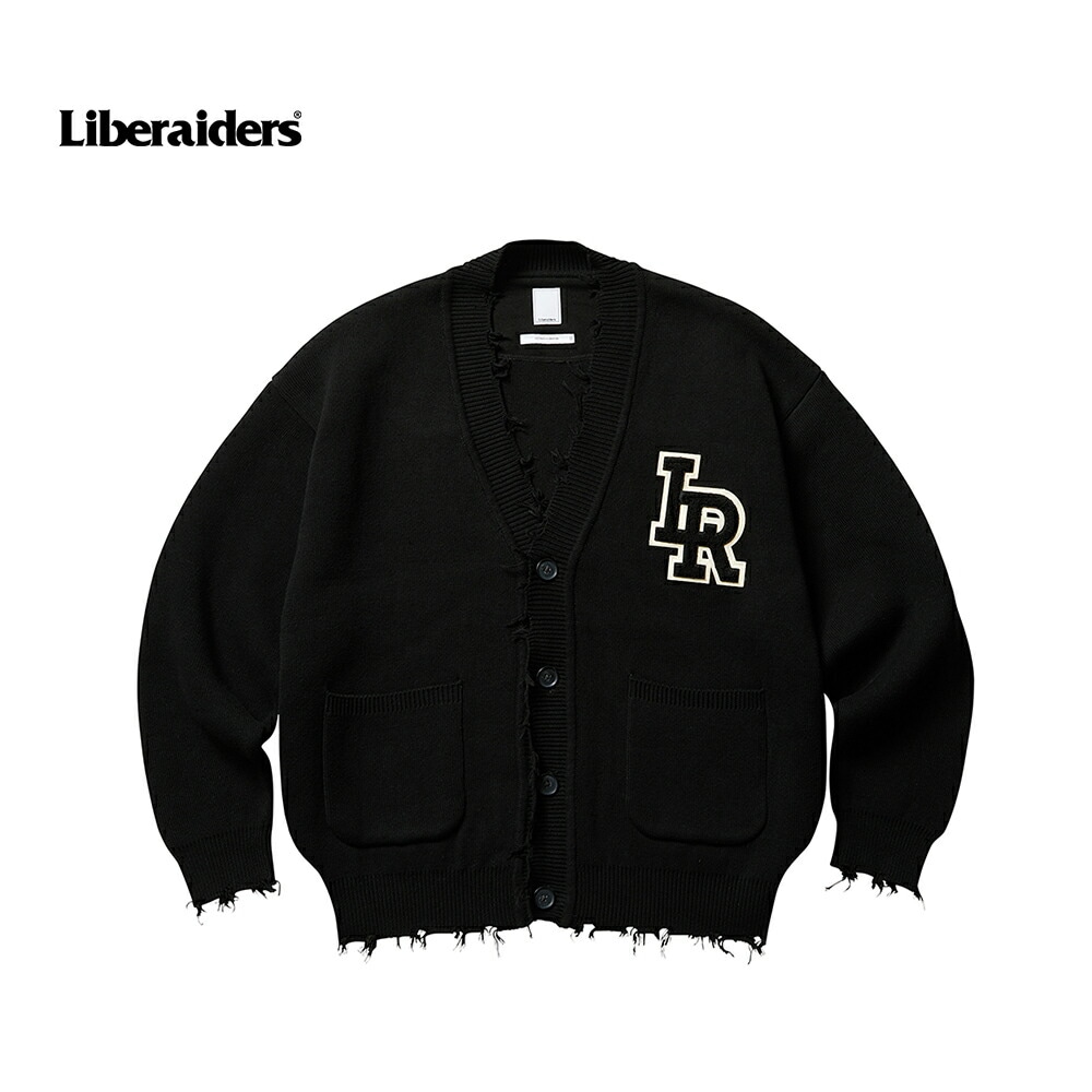 Liberaiders リベレイダース LIBERAIDERS DAMAGED LETTERD CARDIGAN 