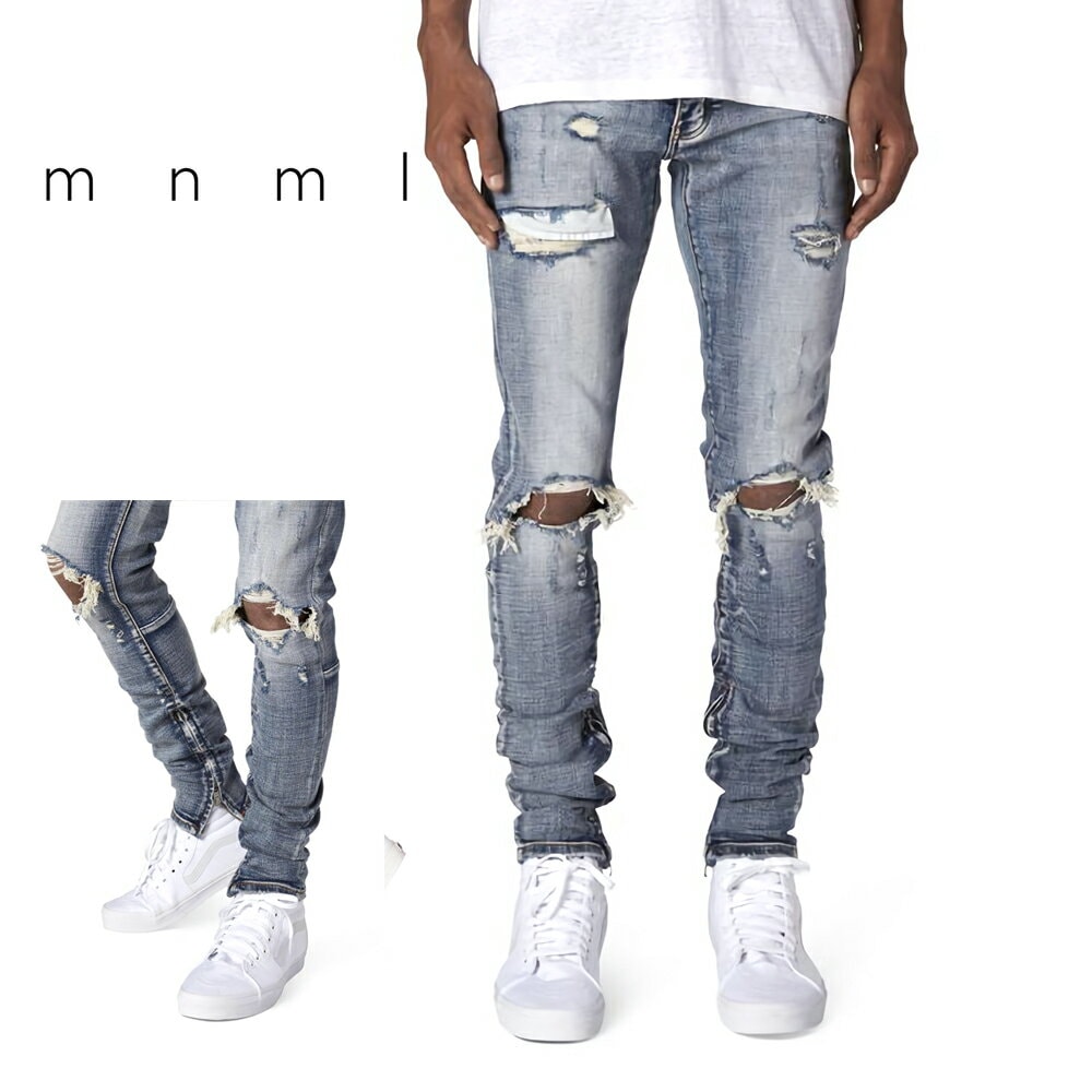 mnml ミニマル M1 STRETCH DENIM Blue トレンド ストレッチ デニム