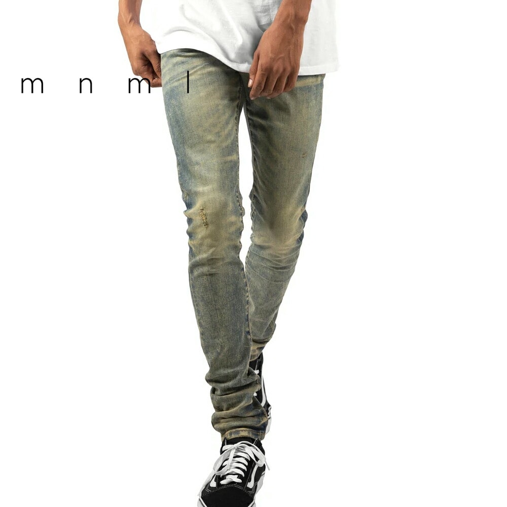 デニム/ジーンズ mnml X146 mnml ミニマル X146 STRETCH DENIM BLUE ストレッチ デニム パンツ