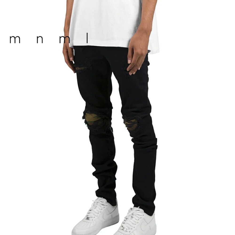 mnml ミニマル X204 STRETCH DENIM BLACK ストレッチ デニム パンツ