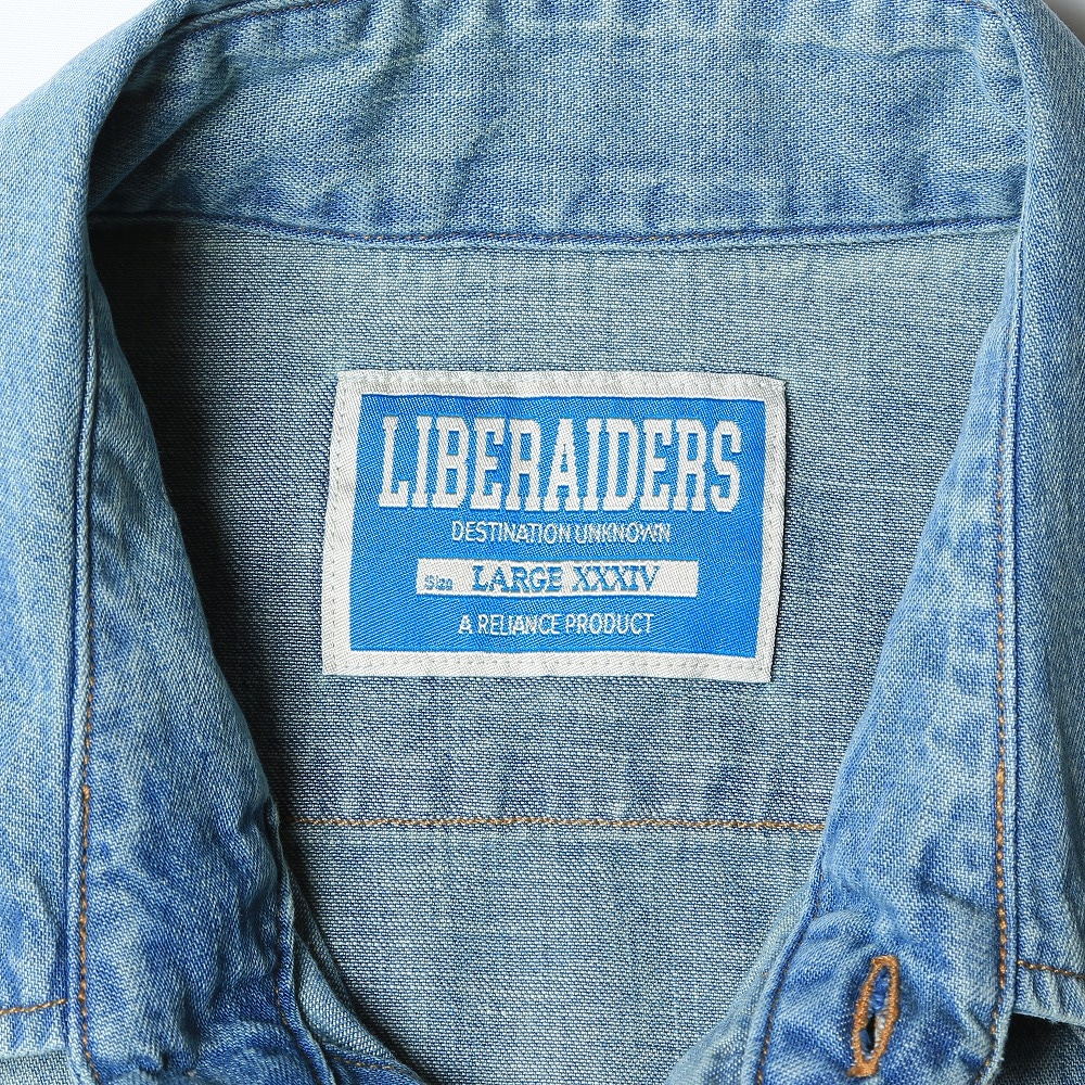 Liberaiders リベレイダース VINTAGE WASH DENIM SHIRT デニムシャツ