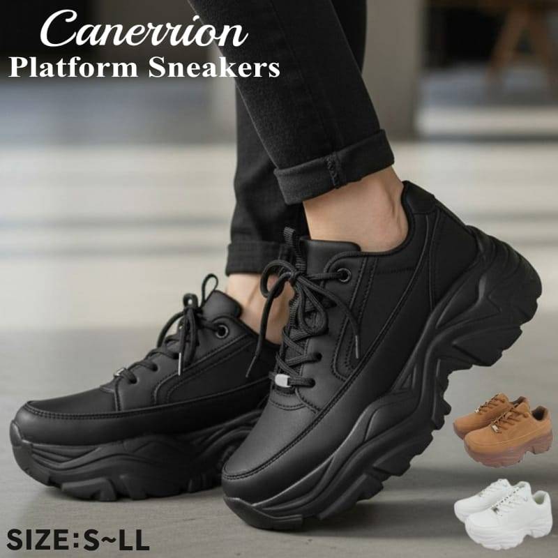 レースアップ 厚底 スニーカー 軽量 レディース mzc025 | スニーカー