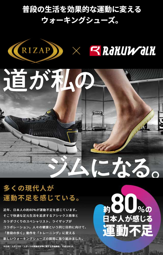 RIZAP �饤���å� ����ܥ����ƥ� RAKUWALK �饯�������� ��� �����奢�륷�塼�� ���������󥰥��塼�� ���� ���ˡ����� 4E���� �����å������� acrm9195