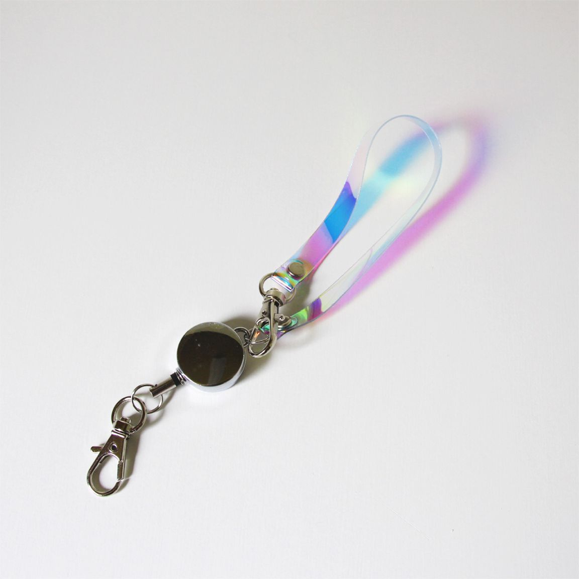 【 オーロラ リールつき ストラップ 】 ストラップ  ノーマル （公式限定） ／ キーホルダー キーリング ・ 虹色 防水 ビニール PVC ｜ フェス アウトドア レジャー おすすめ acp pst