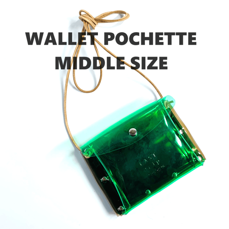 【 全11色 透明 お財布ショルダーバッグ Mサイズ 】 ミドル財布 ウォレットポシェット ／ クリア財布 ショルダーバッグ ・ 防水 ビニール PVC ｜ フェス アウトドア レジャー おすすめ acp pst