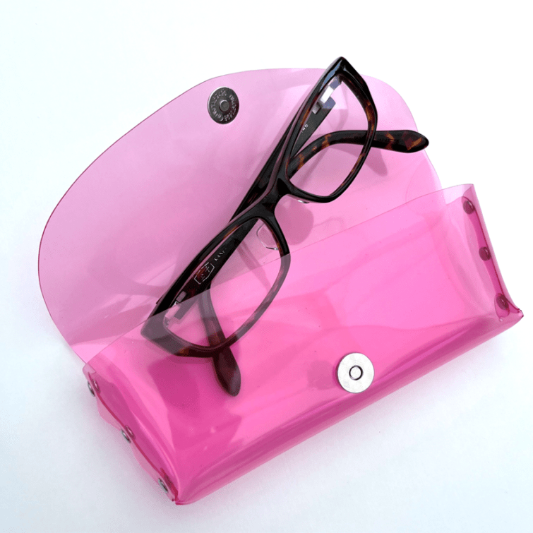 【 全11色 透明 メガネケース ジャスト 】 マグネットホック 眼鏡ケース ／ サングラス 老眼鏡 めがね ・ 防水 ビニール PVC ｜ フェス アウトドア レジャー おすすめ acp pst