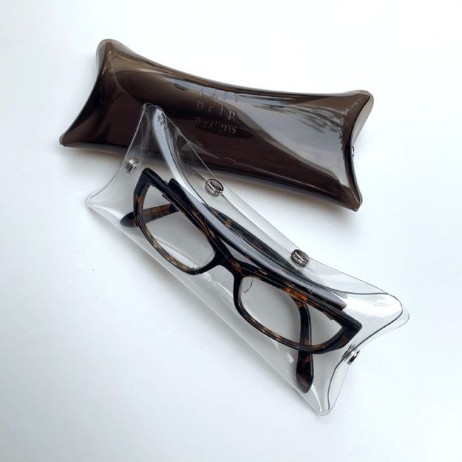 【 全11色 透明 メガネケース ジャスト 】 キューブ型 眼鏡ケース ／ サングラス 老眼鏡 めがね ・ 防水 ビニール PVC ｜ フェス アウトドア レジャー おすすめ acp pst