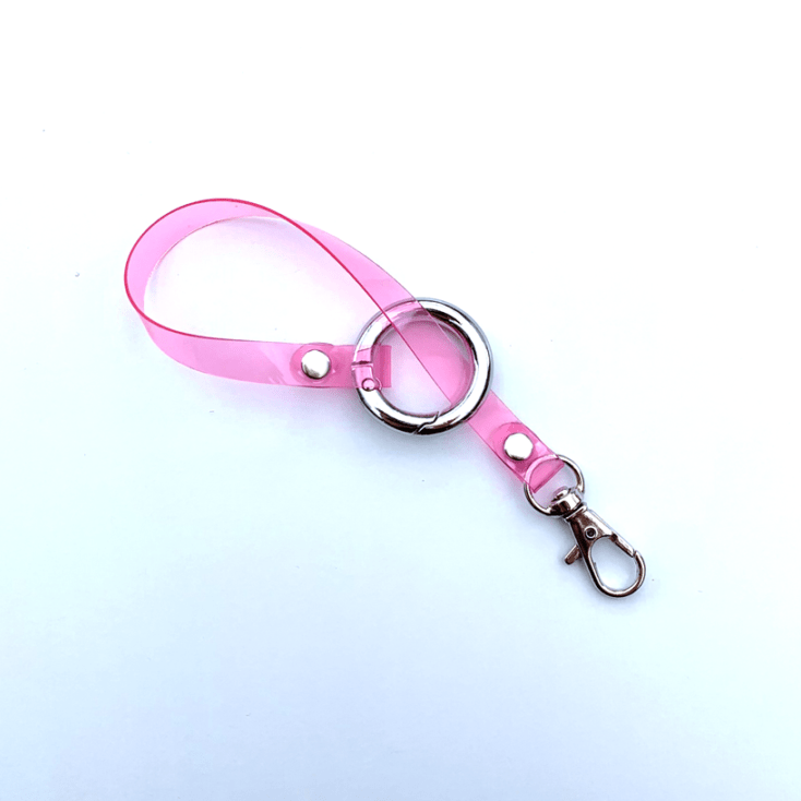 【 全11色 透明 カラビナ&ナスカン ストラップ 】 ストラップ （ ノーマル ） ／ キーホルダー キーリング ・ 防水 ビニール PVC ｜ フェス アウトドア レジャー おすすめ acp pst