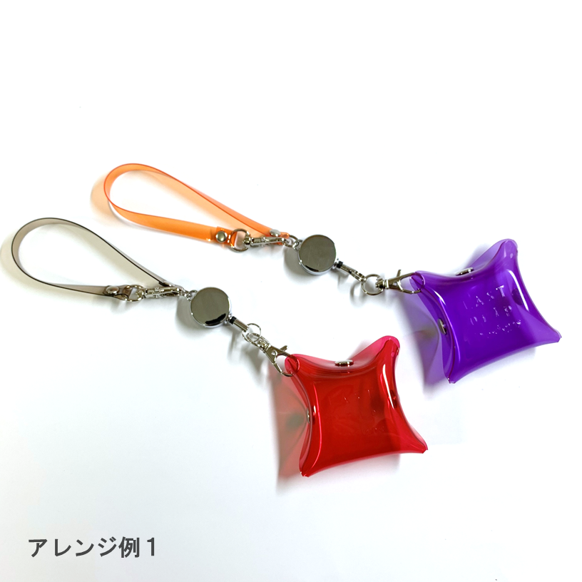 全11色 透明 リールつき ストラップ 】 ストラップ （ ノーマル