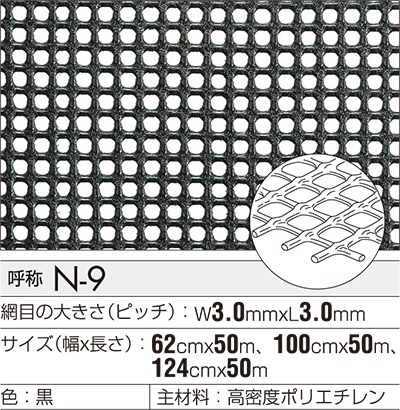 トリカルネットN-9 300mmx500mm 2枚入り | プラスチックネット