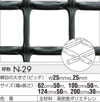 トリカルネットN-29 500mmx1000mm 1枚入り | プラスチックネット,トリ
