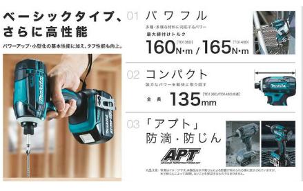 DIY女子も必見 [税込新品]マキタ18V充電式インパクトドライバー 