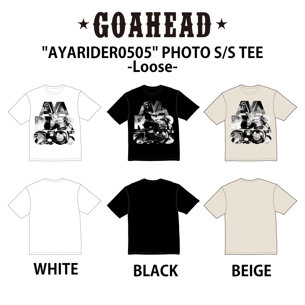 AYARIDER0505 PHOTO S/S TEE #LOOSE [GOAHEAD/ゴーアヘッド]
