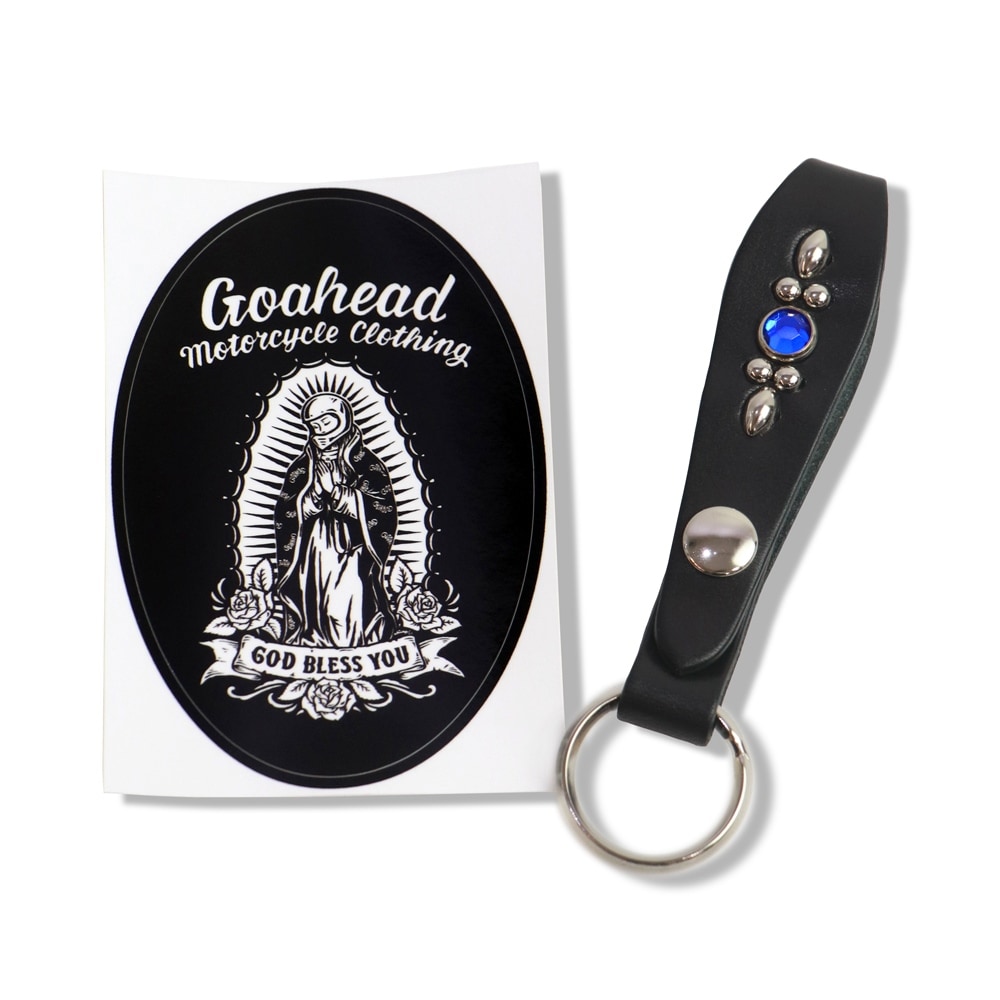 STUDS LEATHER KEY RING(STICKER SET) [GOAHEAD/ゴーアヘッド]