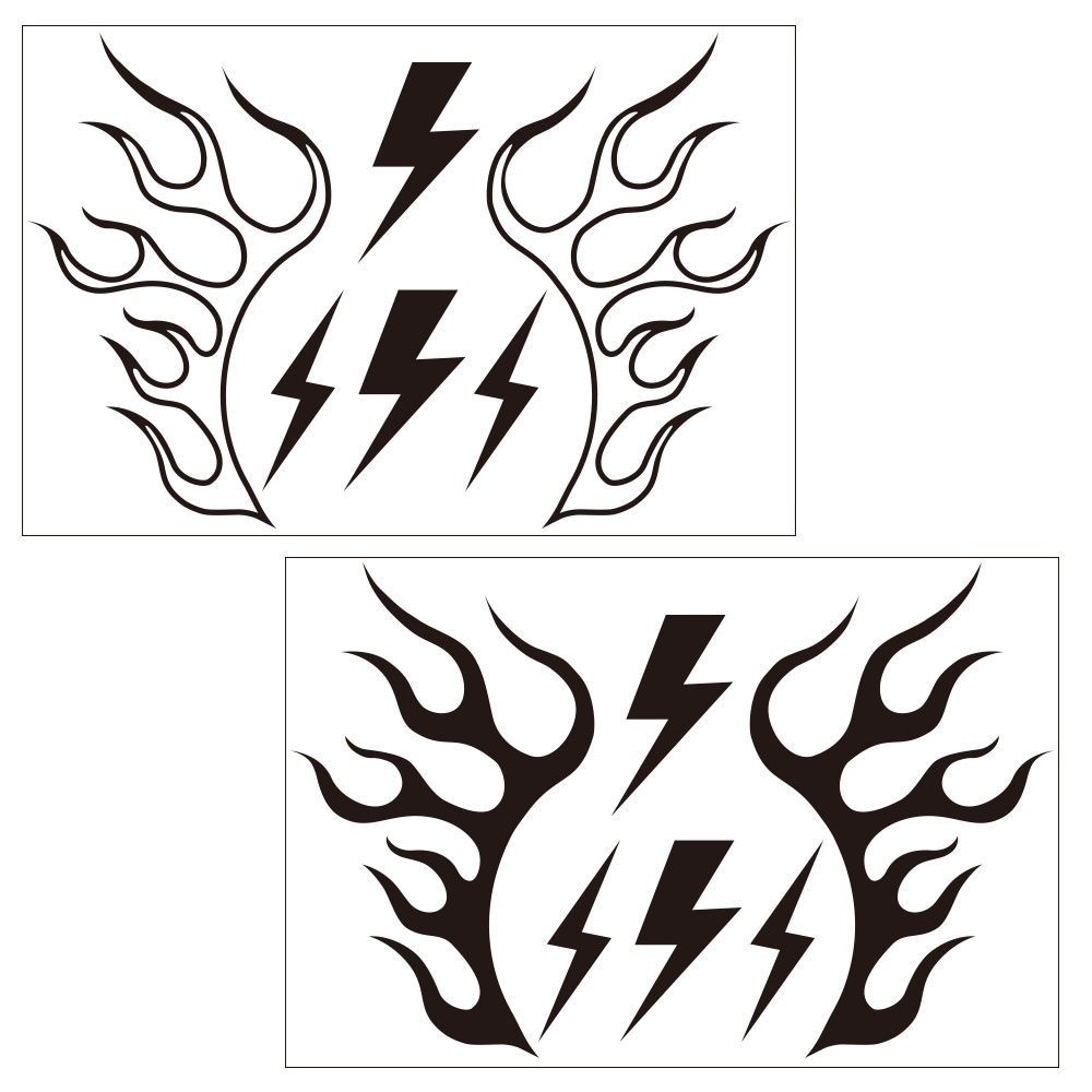 FIRE PATTERN STICKERS,GOAHEAD,ゴーアヘッド]