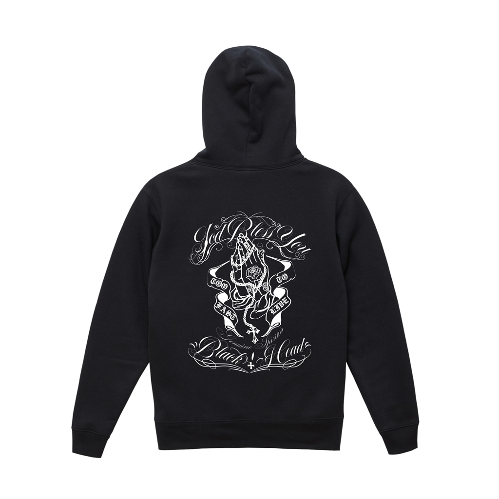 "GOD BLESS YOU" T/C SWEAT PULL HOODIE [BLACK HEAD/ブラックヘッド]
