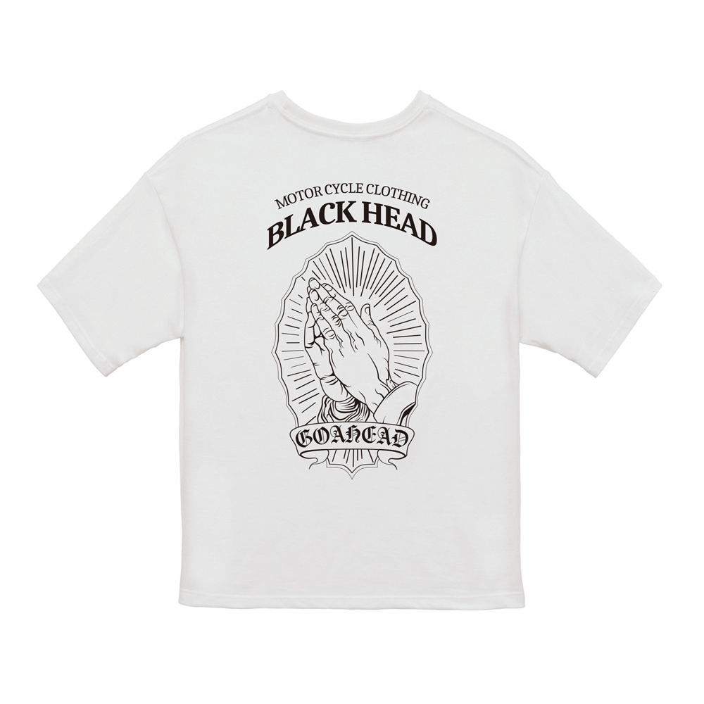 PRAY HAND BIG SILHOUETTE S/S TEE #WHITE [BLACK HEAD/ブラックヘッド]