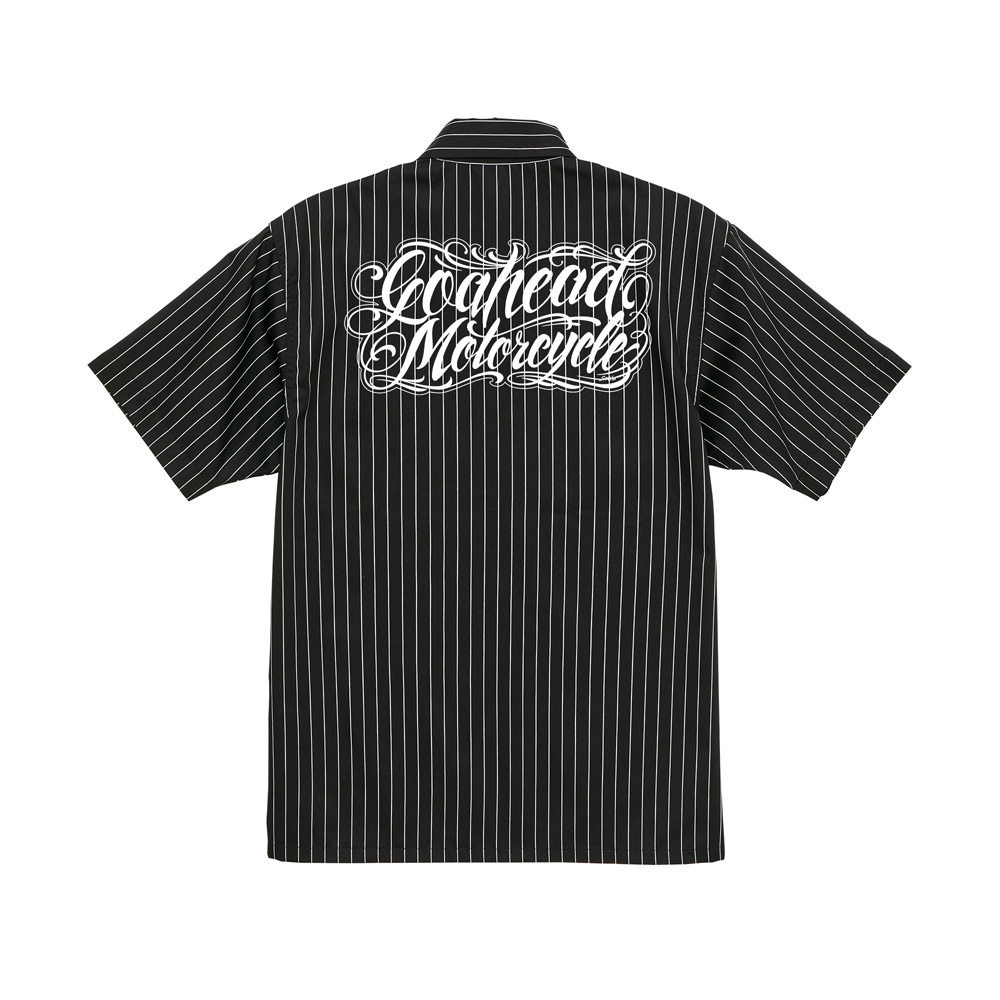 SCRIPT LOGO TC STRIPE S/S WORK SHIRT [GOAHEAD/ゴーアヘッド]