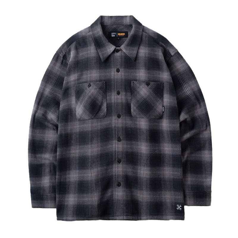 OMBRE CHECK FLANNEL SHIRT