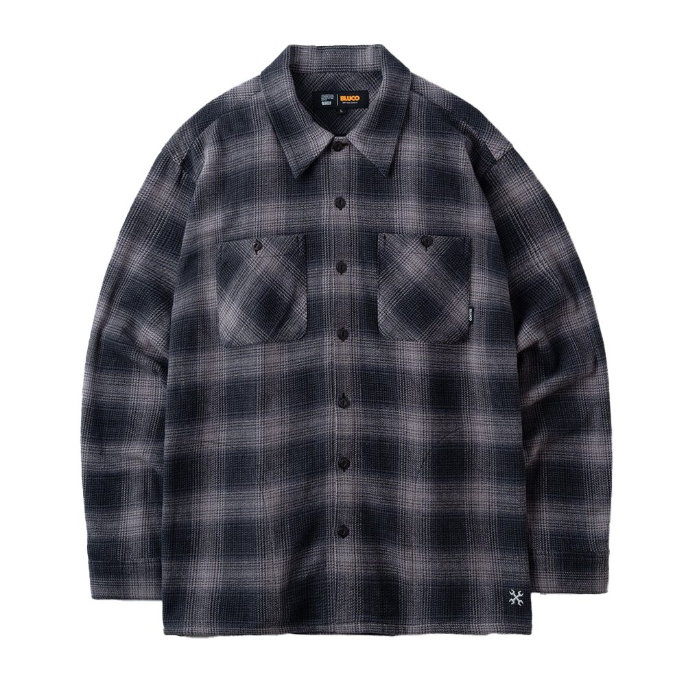 OMBRE CHECK FLANNEL SHIRT