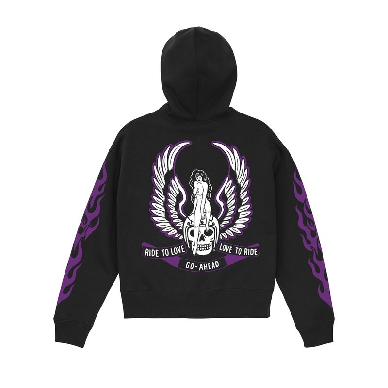 SKULL WING LADY ZIPUP HOODIE