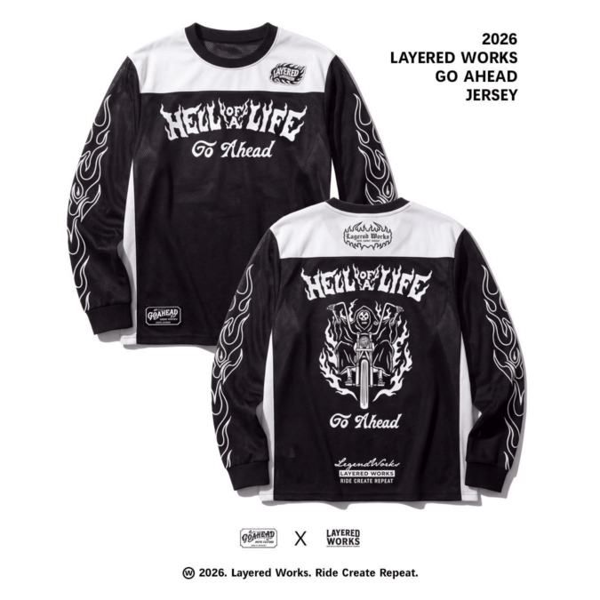 GO AHEAD×LAYERED WORKS MOTO JERSEY