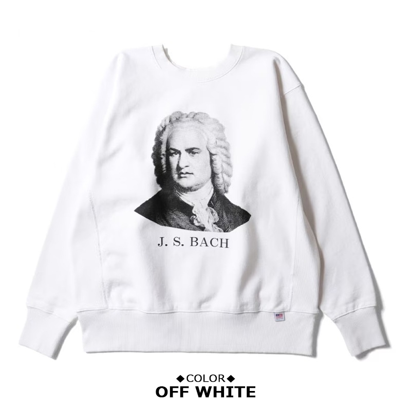 PRINT U.S COTTON R/V SWEAT(Bach)