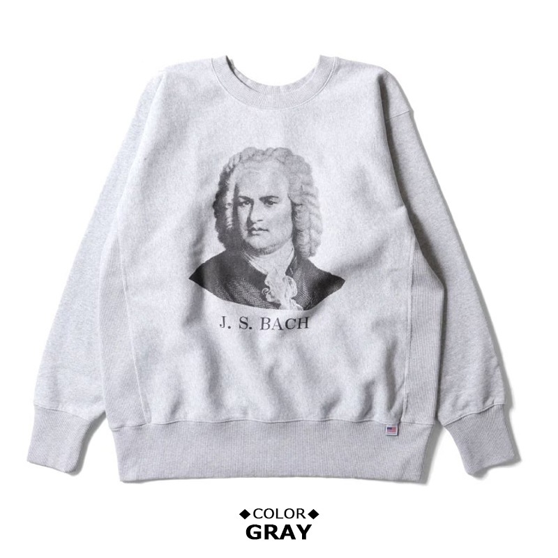PRINT U.S COTTON R/V SWEAT(Bach)