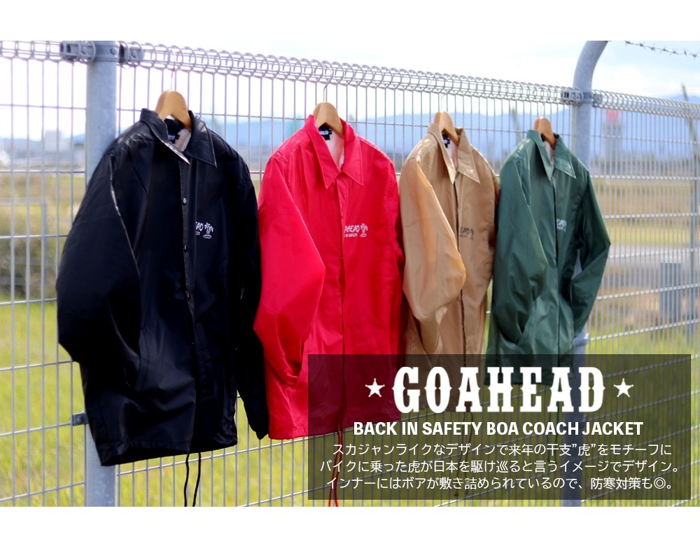 BACK IN SAFETY BOA COACH JACKET [GOAHEAD/ゴーアヘッド]