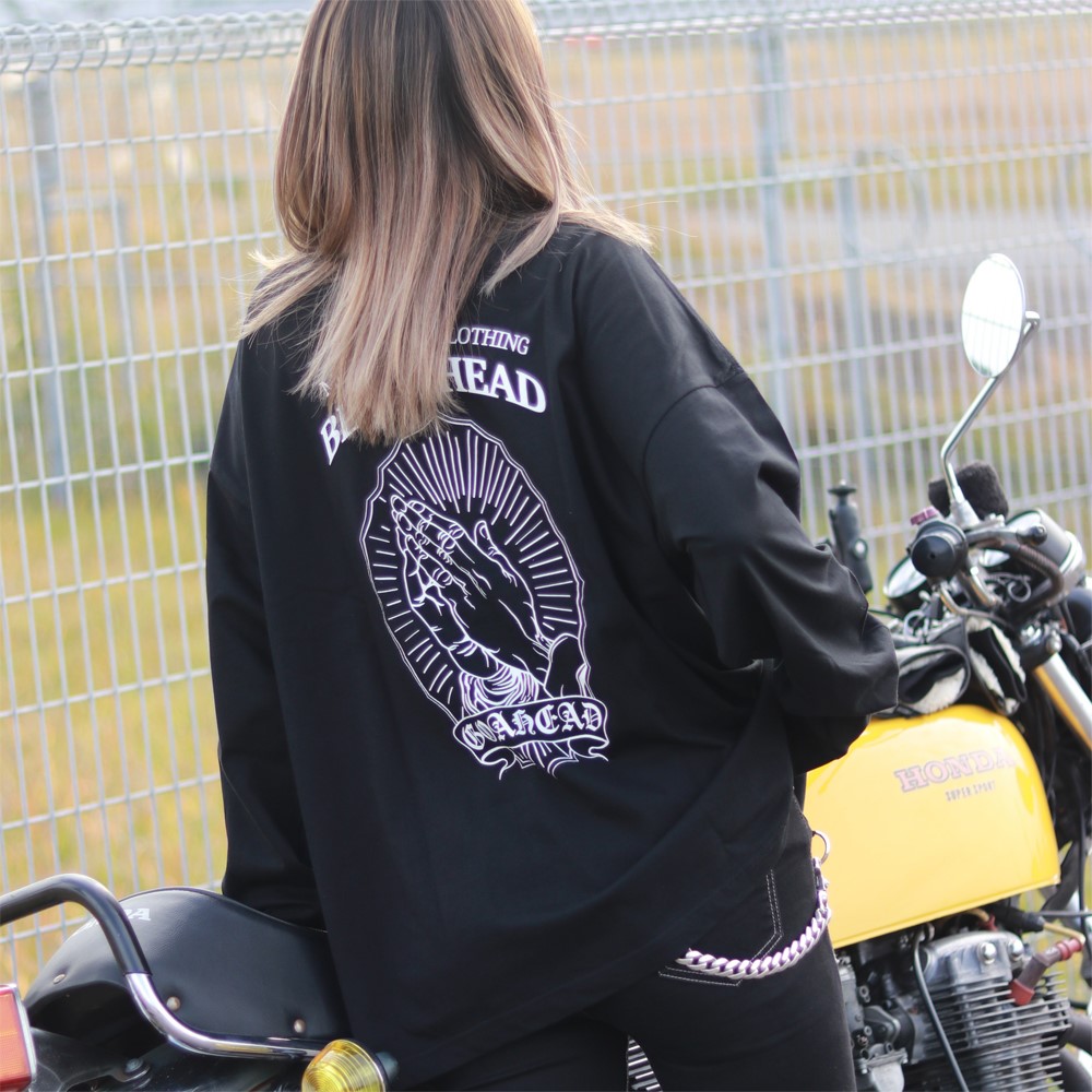 PRAY HAND BIG SILHOUETTE L/S TEE