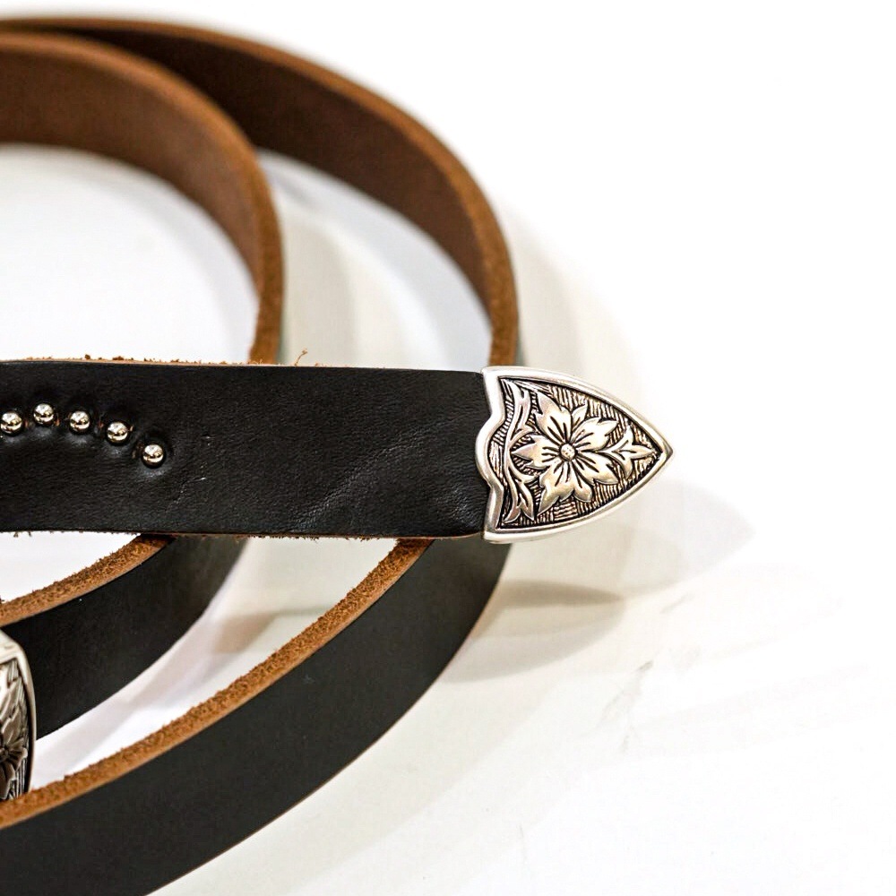 STUDDED WESTERN NARROW BELT