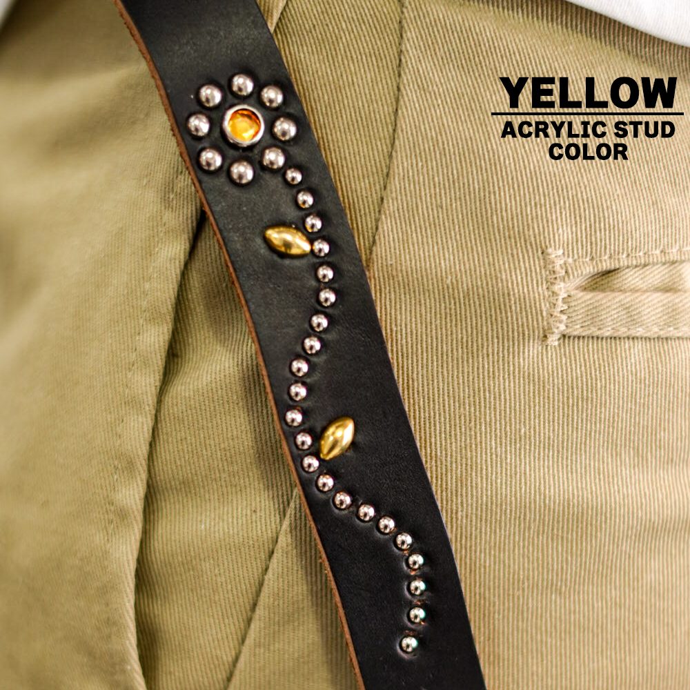 STUDDED WESTERN NARROW BELT
