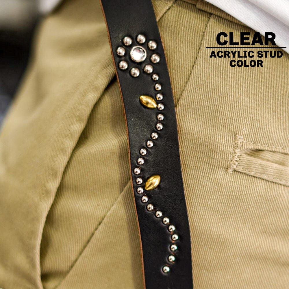 STUDDED WESTERN NARROW BELT