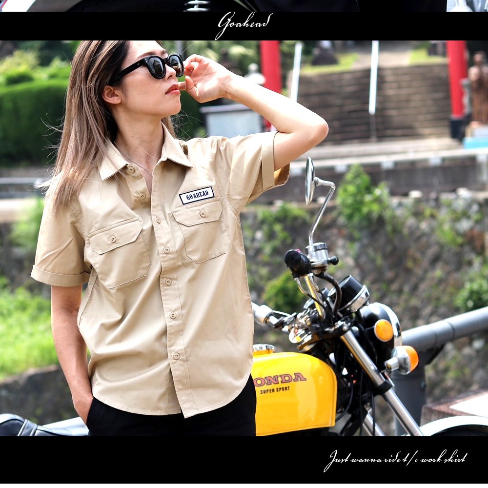 JUST WANNA RIDE T/C WORK SHIRT [GOAHEAD/ゴーアヘッド]