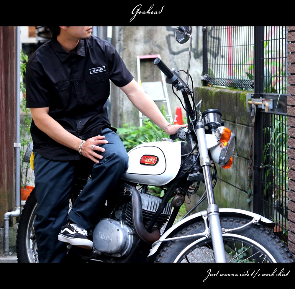 JUST WANNA RIDE T/C WORK SHIRT [GOAHEAD/ゴーアヘッド]