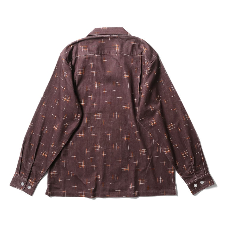 PRINT CORDUROY SHIRT(KASURI)