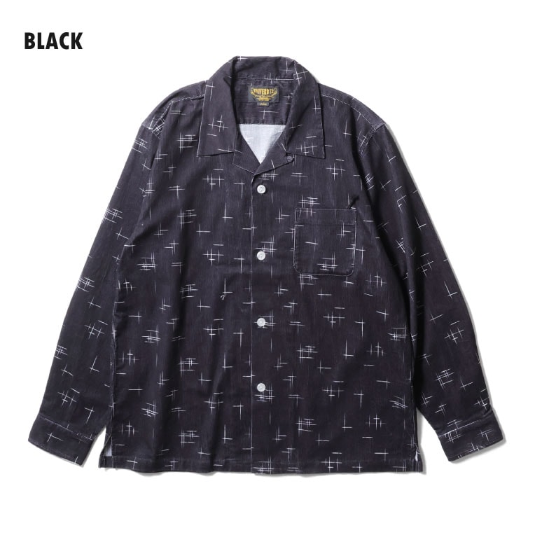 PRINT CORDUROY SHIRT(KASURI)