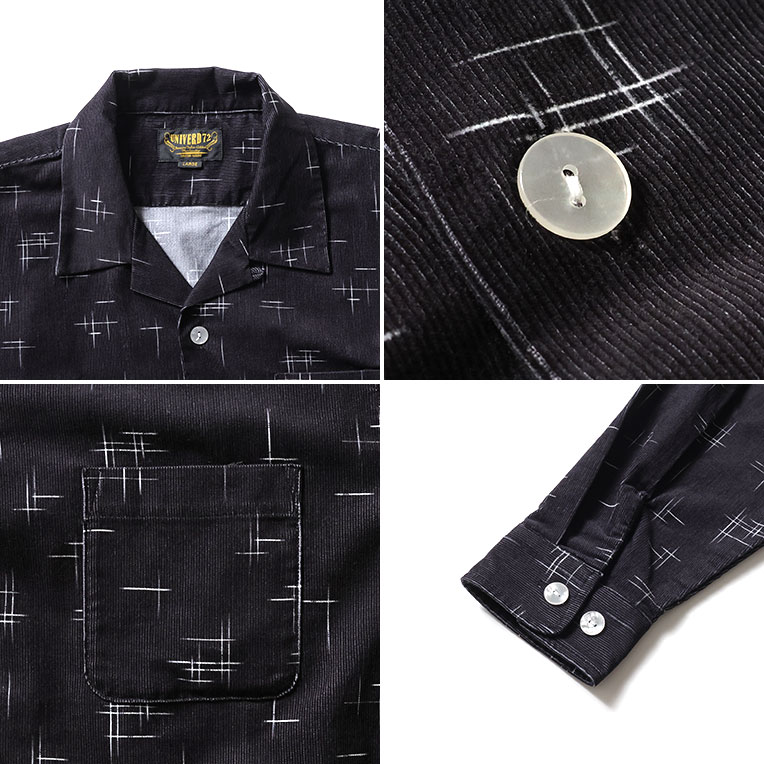 PRINT CORDUROY SHIRT(KASURI)