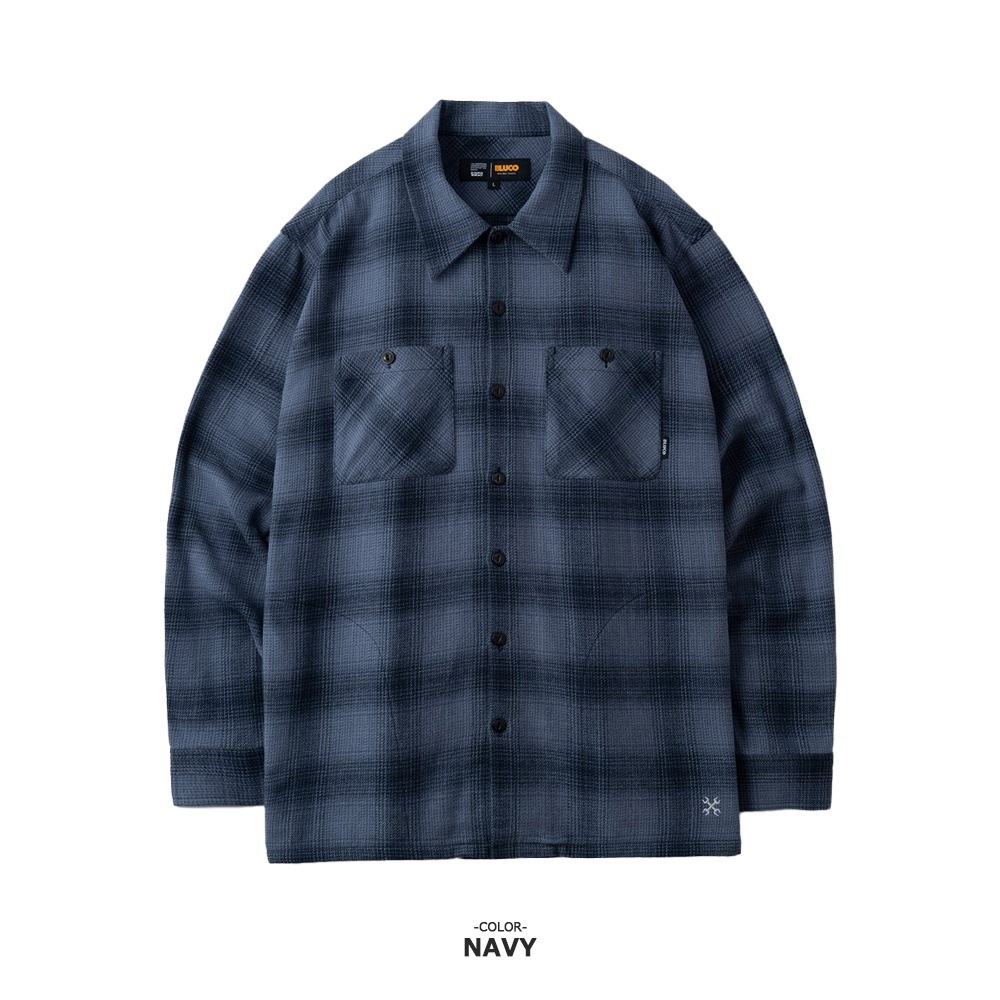 OMBRE CHECK FLANNEL SHIRT