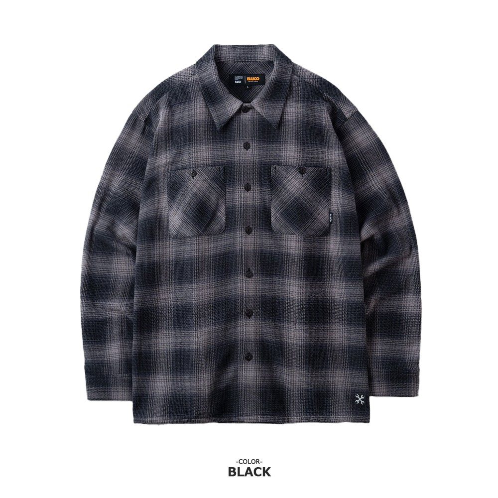 OMBRE CHECK FLANNEL SHIRT