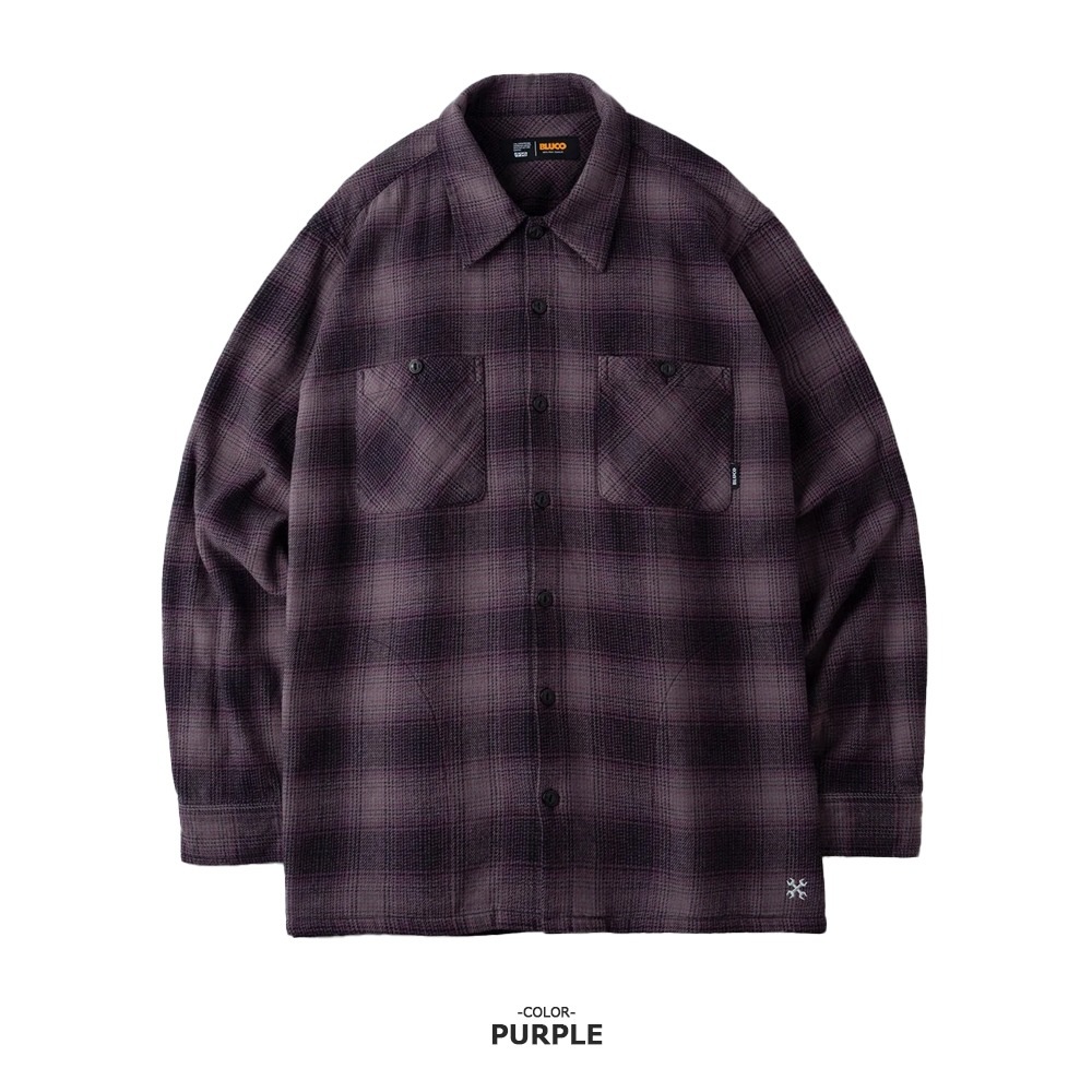 OMBRE CHECK FLANNEL SHIRT