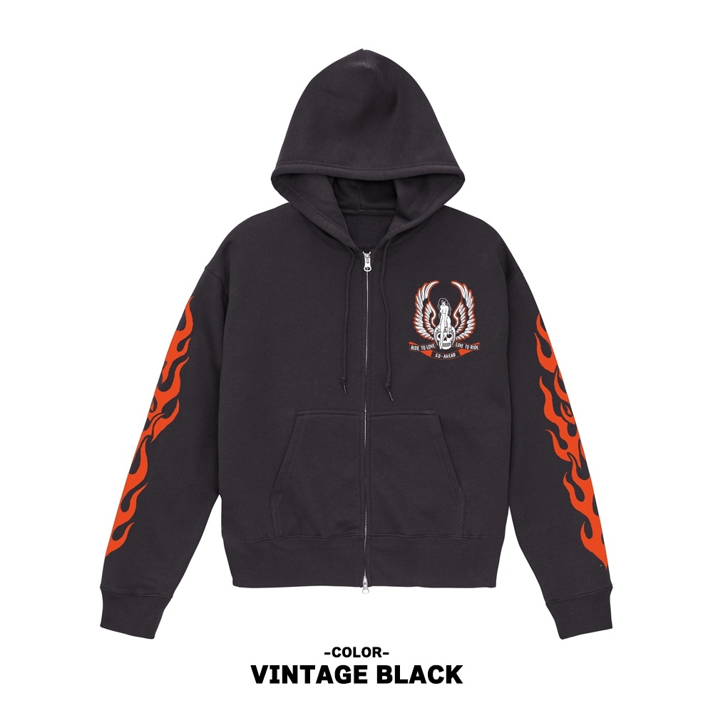 SKULL WING LADY ZIPUP HOODIE