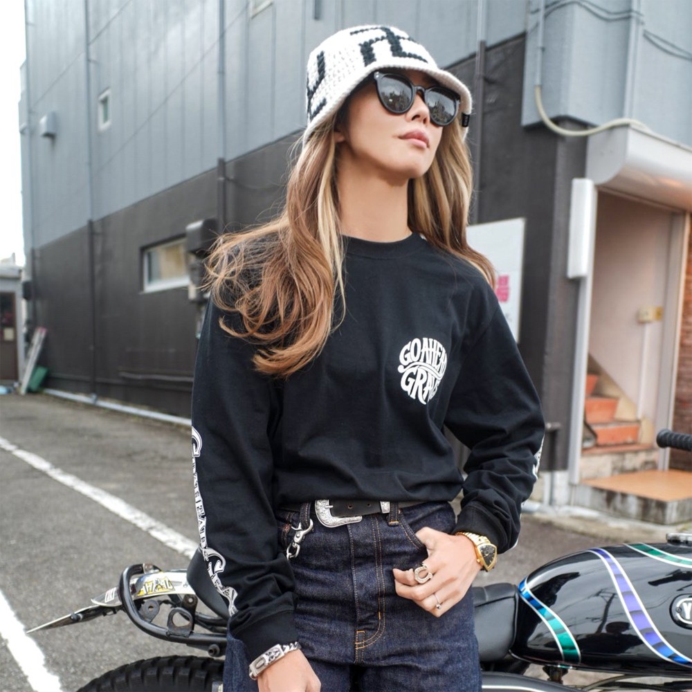 A-Y-READY? GOAHEAD×GRAVS  COLLABORATION L/S TEE