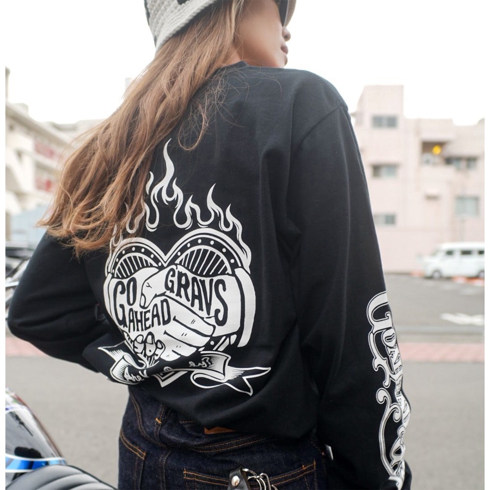 A-Y-READY? GOAHEAD×GRAVS  COLLABORATION L/S TEE