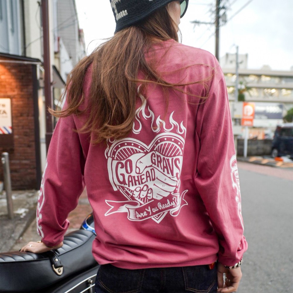 A-Y-READY? GOAHEAD×GRAVS  COLLABORATION L/S TEE